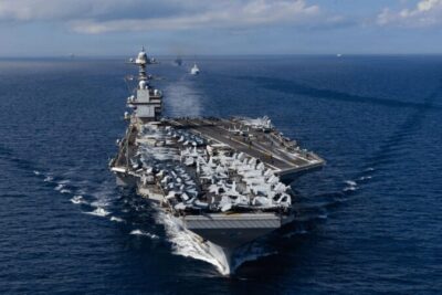 EUA enviam porta-aviões Gerald R. Ford e grupo de ataque ao Caribe em meio a tensões com a Venezuela
