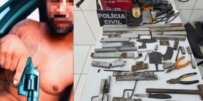 Homem é preso por fabricar armas caseiras e postar vídeo com revólver em Timon