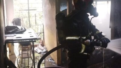Incêndio destrói loja na Curva do 90; casal escapa com vida