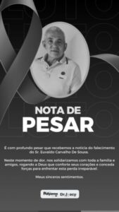 NOTA DE PESAR: Falecimento de Euvaldo Carvalho de Sousa