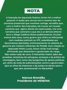 Marcus Brandão reage a contradições de Rubens Jr.: ‘Lamento’…