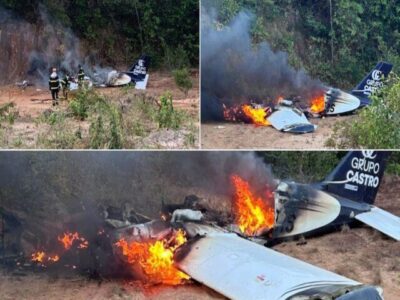 Avião com vereador Beto Castro cai e pega fogo em Paço do Lumiar
