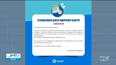 Aulas são suspensas em escolas após assassinato de jovem na Cidade Operária, em São Luís