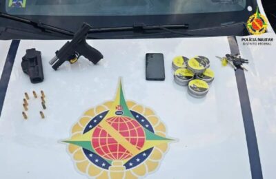 Perseguição policial entre Goiás e DF termina com prisão de dupla armada e motociclista ferido