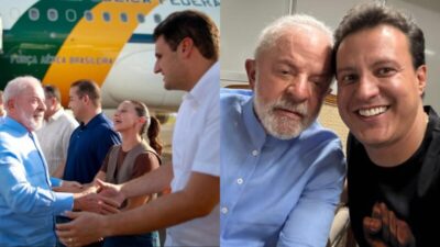 Orleans e Camarão posam com Lula em Imperatriz