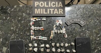 POLÍCIA MILITAR DE ITAPECURU-MIRIM PRENDE DOIS SUSPEITOS POR TRÁFICO DE DROGAS.