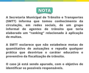 SMTT investiga suposto ‘ranking de multas’ feito por agentes de trânsito em São Luís