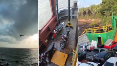 VÍDEO: Ferryboat encalha durante travessia entre São Luís e Alcântara; não há feridos