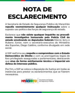 SSP nega investigação contra Márcio Jerry e Rubens Jr…