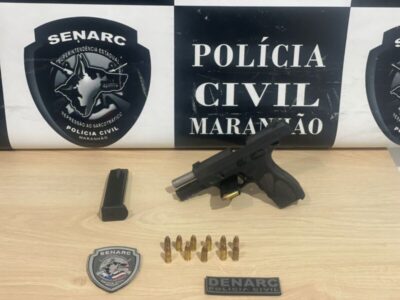 Polícia Civil apreende pistola de uso restrito em operação no bairro Bom Viver, em Timon