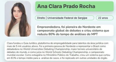 Veja quem são os universitários das universidades nordestinas finalistas do Prêmio Na Prática