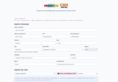 Maranhão abre inscrições para CNH Social com 10 mil vagas gratuitas