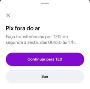 Pix do Nubank fora do ar: usuários reclamam de instabilidade no pagamento