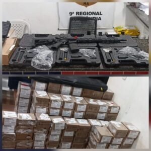 PM apreende arsenal de guerra em operação na MA-125, em Vila Nova dos Martírios