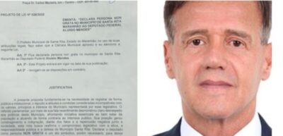 Câmara de Santa Rita Declara Deputado Aluisio Mendes Persona Non Grata