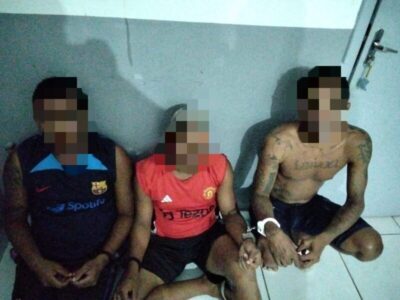 Trio suspeito de tentativa de homicídio no Bairro de Fátima é preso com armas e drogas pela PM