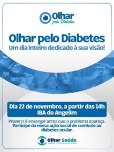 A Clínica Olhar Saúde realiza mais uma edição do projeto “Olhar pelo Diabetes”.
