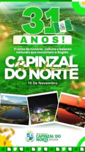 CAPINZAL DO NORTE CELEBRA 31 ANOS DE HISTÓRIA, ORGULHO E CONQUISTAS