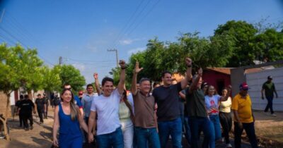 Orleans e Miltinho em maratona de entregas em São Mateus do Maranhão…