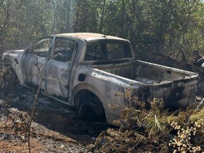 Mistério: Corpo é encontrado dentro de uma caminhonete incendiada na BR 230 no sul do Maranhão