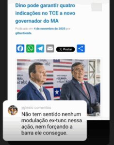 Yglésio descarta possibilidade de Flávio Dino aplicar retroatividade em decisão sobre indicações ao TCE-MA