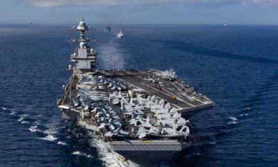 Maior porta-aviões dos EUA chega bem perto da Venezuela