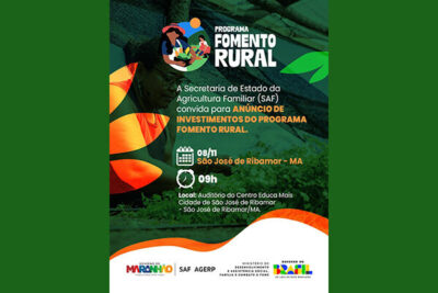 Governo anuncia investimento do Fomento Rural em Ribamar