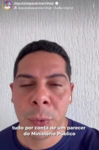 Assistam ao vídeo!!! Paulo Marinho Júnior, após judicializar todas as suas derrotas, agora critica a Justiça e o MP