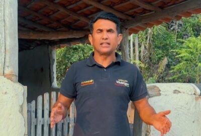 Deputado Wellington denuncia mais uma escola de taipa em Vargem Grande