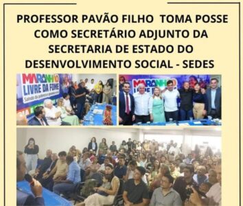 PROFESSOR PAVÃO FILHO TOMA POSSE COMO SECRETÁRIO ADJUNTO DA SECRETARIA DE ESTADO DO DESENVOLVIMENTO SOCIAL