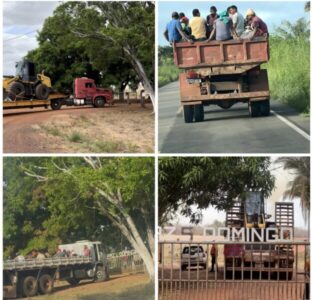 Máquinas e trabalhadores pagos pela Prefeitura de Vargem Grande seguem sendo flagrados trabalhando em fazenda do ex-prefeito Carlinhos Barros