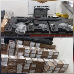 PM apreende arsenal de guerra em operação na MA-125, em Vila Nova dos Martírios
