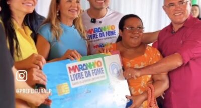 Prefeita Maura Jorge participa de entrega dos cartões do Programa Maranhão Livre da Fome em Lago da Pedra