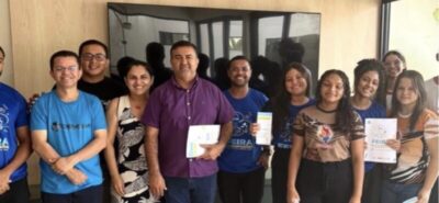 Vereador Afrânio do Léo recebe alunos e professores do Centro Educa Mais Roberto Sarney para apresentação da 1ª Feira de Profissões