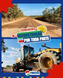 Prefeitura de Pinheiro avança com recuperação de estradas vicinais na região da Chapada