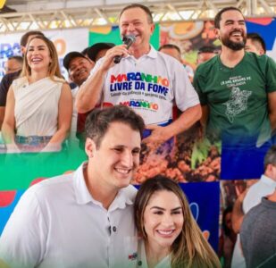 Paulo Curió e Dra. Eva recebem Orleans e Carlos Brandão em Turilândia para inaugurações e anúncio de pacote de obras