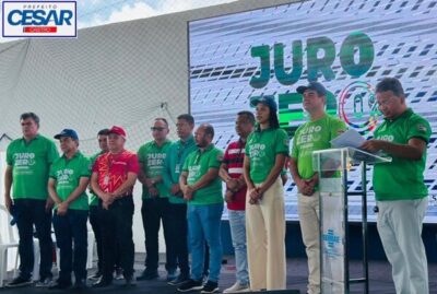 Prefeito César Castro, participa do lançamento do Programa Juro Zero do Governo do Maranhão, em Bacabeira