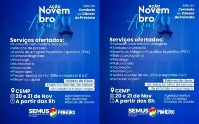 Secretaria de Saúde de Pinheiro promove Ação Novembro Azul