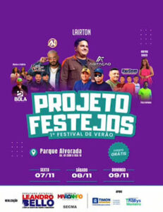 Leandro Bello e Thallys Monteiro realizam o 1º Festival de Verão de Timon no Parque Alvorada