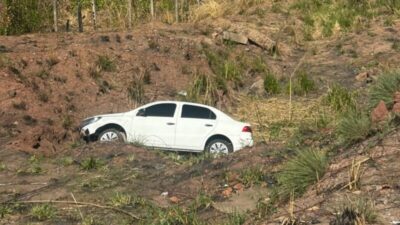 Motorista grávida perde controle de veículo em Timon e cai em barranco na rodovia BR 316