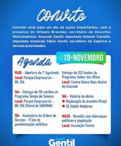 Caxias: Dia 19 de entregas de ações pela Prefeitura e governo do Estado…