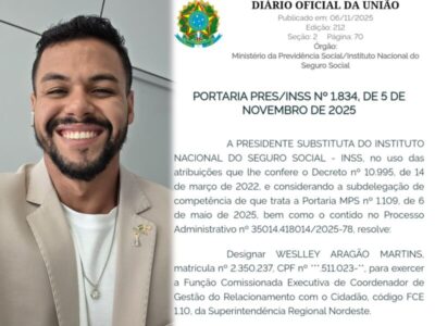 Weslley Martins é o unico Maranhense Coordenador Nacional de Atendimento do INSS na Regional Nordeste.