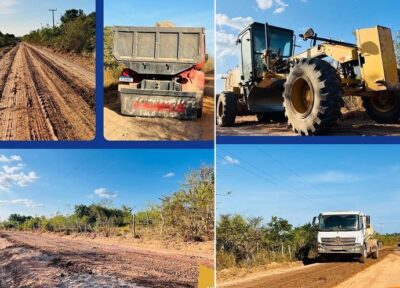 Prefeitura de Pinheiro avança com recuperação de estradas vicinais na região da Chapada