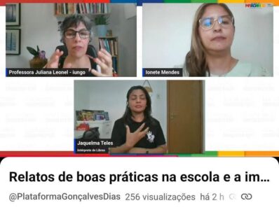 Gestora da escola ‘Profª Ana Mota’, de São Vicente Ferrer, compartilha boas práticas em webinário do Instituto Iungo
