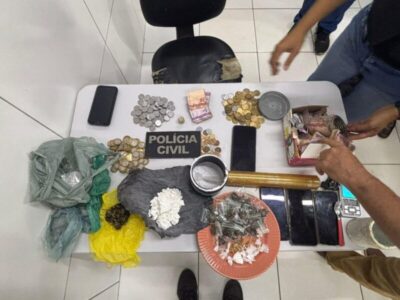 POLÍCIA CIVIL PRENDE QUATRO PESSOAS POR TRÁFICO DE DROGAS EM TIMON; GRUPO MISTURAVA CREATINA À COCAÍNA PARA AUMENTAR O VOLUME DO ENTORPECENTE