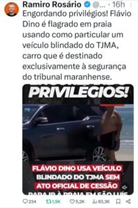 Veja o vídeo: STF flagrado em praia com carro blindado do TJ-MA gera polêmica nas redes sociais…