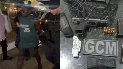 Motorista com sinais de embriaguez é preso com pistola após acidente