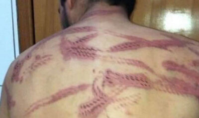 Homem bate na mulher e leva surra do sogro.