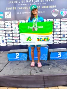 Atleta maranhense Pietra Diniz conquista duas medalhas no Campeonato Brasileiro de Natação