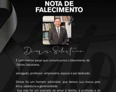 NOTA DE FALECIMENTO : ADVOGADO DIMAS SALUSTIANO